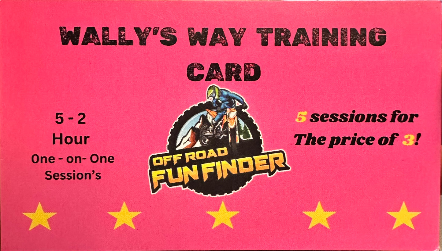 Private MX & Off-Road Coaching - Wallys Way Training Card